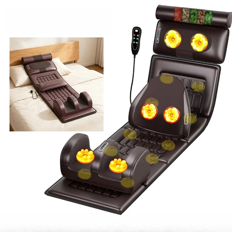 Electric Full Body Massage Mats Multifunctional High Frequency Vibration Heated Airbag Massage Cushion Relaxation Equipment