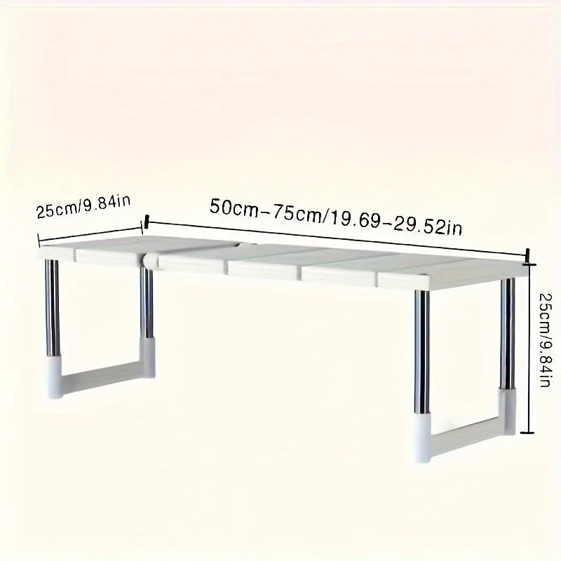 Adjustable Under-Sink Organizer - Stainless Steel Multi-Tier Space-Saving Storage Rack for Kitchen & Bathroom Cabinets