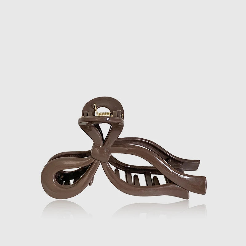 Soft Silicone Bow Hair Clip for Woman Simplicity Elegant Shark Clip Fashion Girl Ponytail Clip Hair Clamp