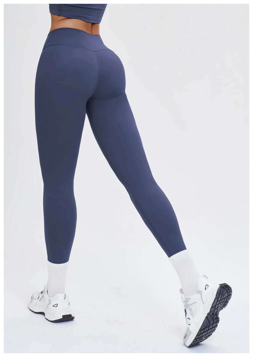 Women's High Waist Yoga Leggings Workout Pants Nylon Spandex Solid Gym Fitness Activewear