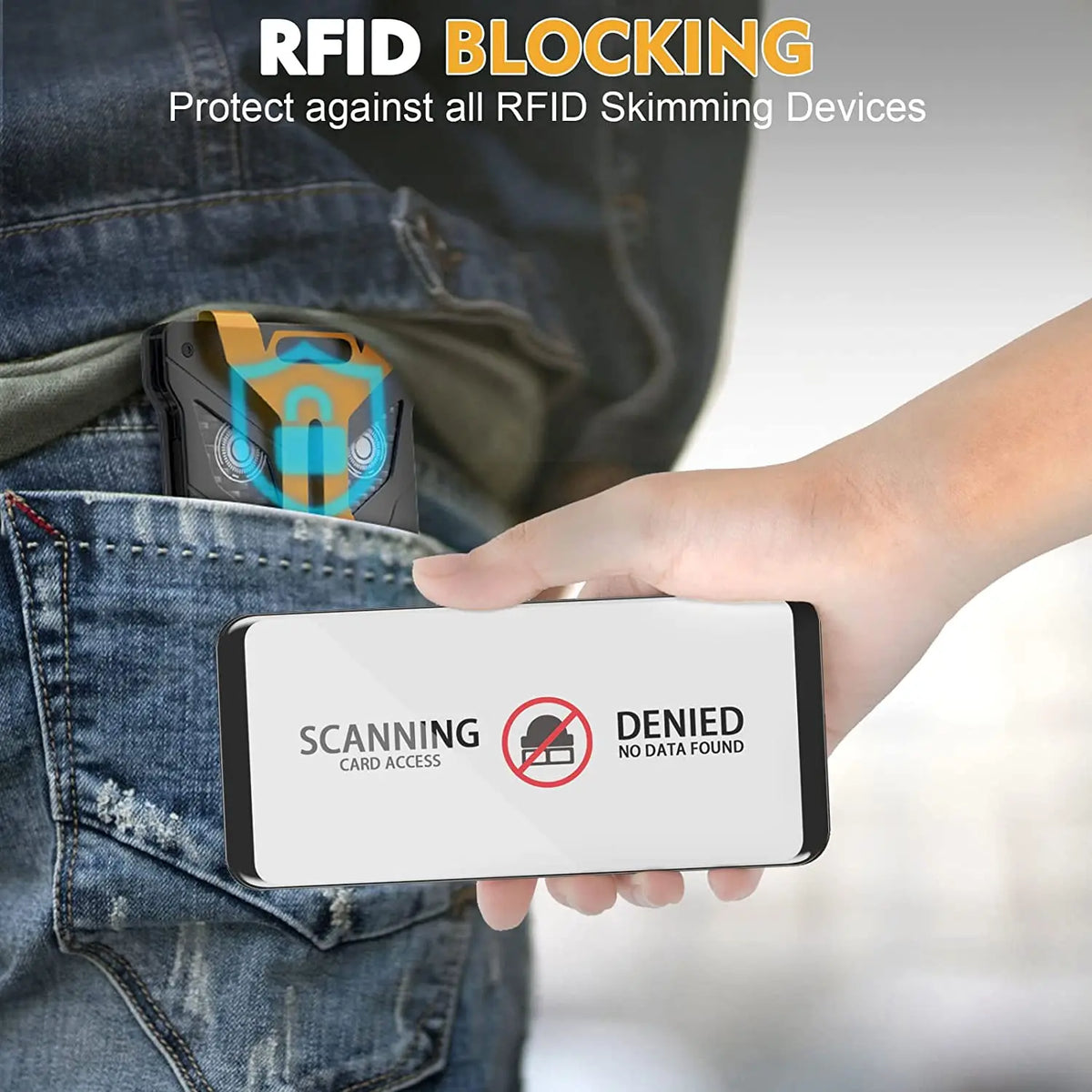 Tactical RFID Blocking ID Badge Holder & Slim Metal Card Wallet