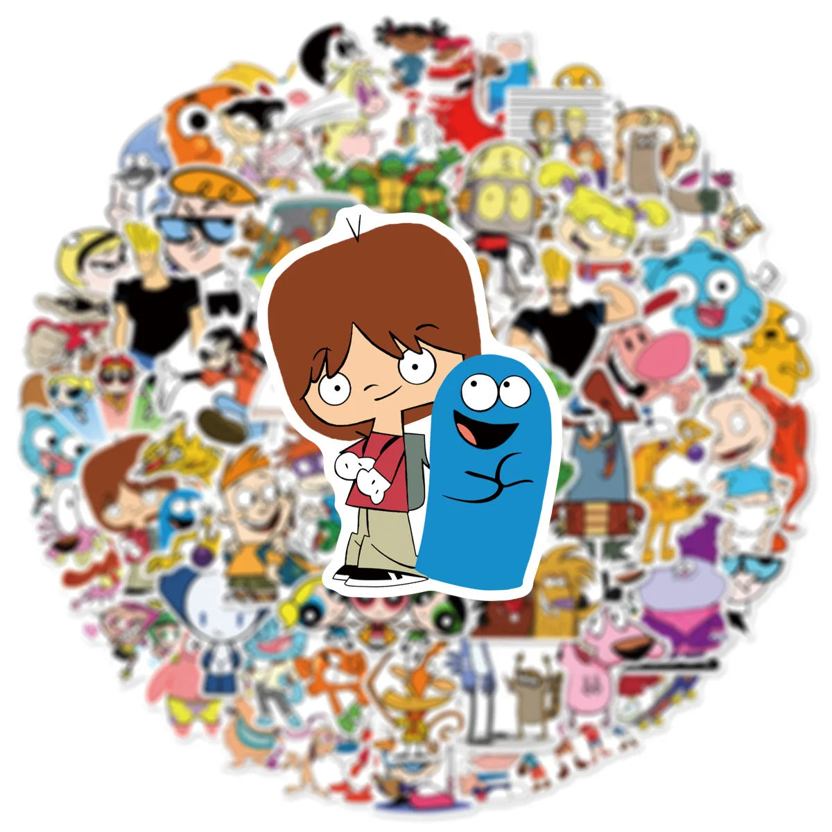 50pcs Cartoon Classic Anime Mixed Graffiti Stickers Cute Decals for Phone Notebook Suitcase Funny Kids Toy