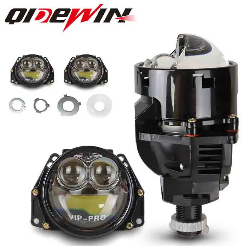2+6pc Chips 3.0 Inch Bi Led Projector Lens Halo Lights H4 H7 9005 9006 Car Headlights Hella 3R G5 Angel Eyes High Low Beam LED
