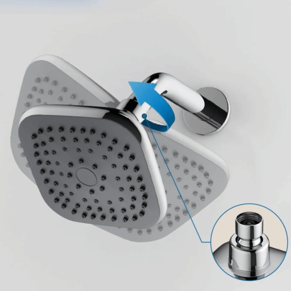 4 Inch Shower Faucet Wall Mounted Water Saving Shower Top Spray Rotatable Sprayer Rainfall Water Bathroom Hardware Accessories