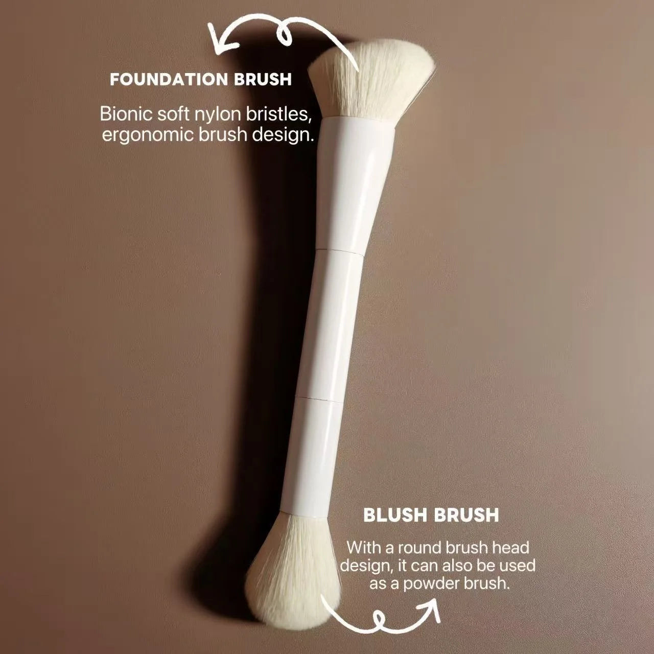 New Dual-Ended Foundation Brush Double-Ended Powder Blush Concealer Brush Contour Brush Blush Brush Makeup Brush Professional