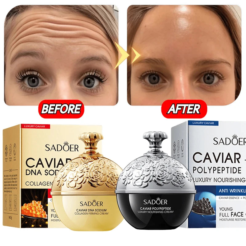 Caviar Anti-Wrinkle Face Cream Collagen Anti-Aging Firming Lift Fade Fine Lines Moisturizing Smooth Brighten Skin Care Products