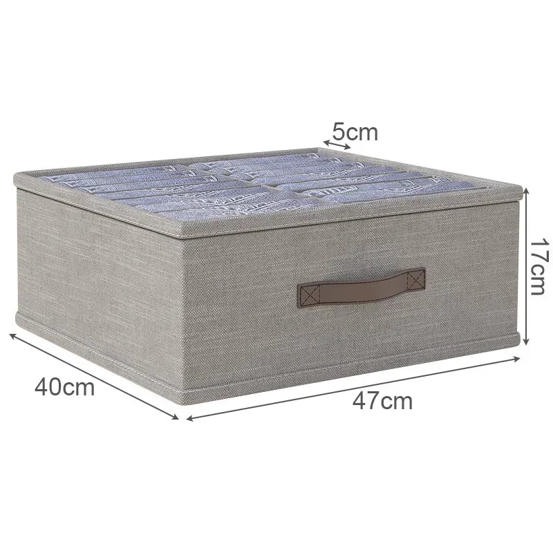 10/16/24 Grids Wardrobe Clothes Storage Organizer With PP Board Cabinet Foldable Drawer Sweater T-Shirt Jeans Storage Boxs