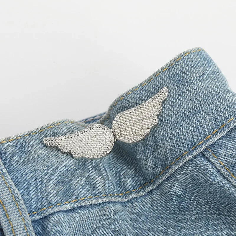 Bowknot Button Adjuster for Pants and Skirts Waist Tightener Adjustable Waist Buckle for Jeans No Sewing Required Easy To Use