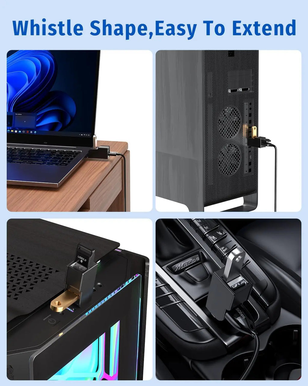 Mini USB 3.0 Hub with Cable 3 Ports Docking Station 2.0 Hub Fast Data Transfer USB Splitter for Computer Laptop Car Printer