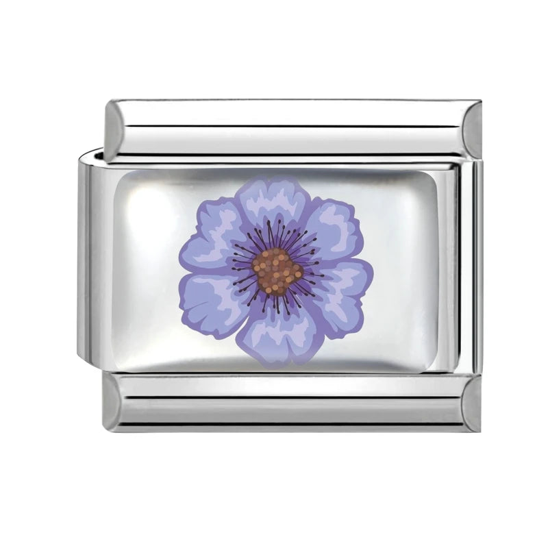 2025 Women's Fashion Colorful Flowers Sunflower Tulip Orchid Daisy Italian Charms Fit 9mm Stainless Steel Bracelet DIY Jewelry