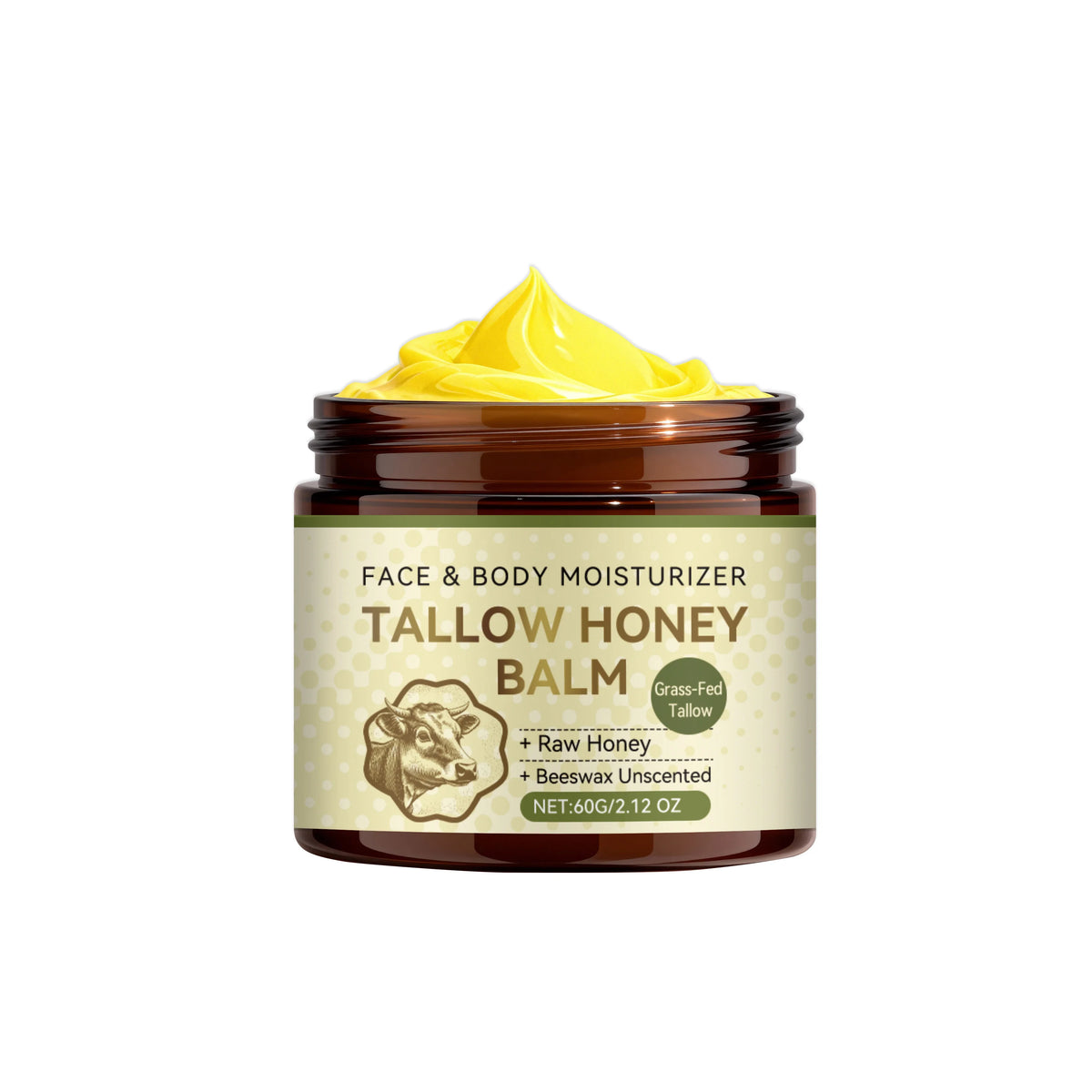 Whipped Beef Tallow Honey Balm Lock Moisture Nourish Repair Facial Skin Enhance Elasticity Soften Rough Skins Face Moisturizer