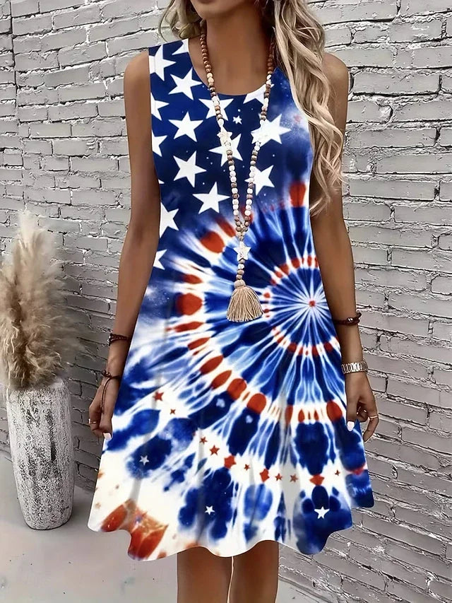 Women's Mini Dress A Line Dress Summer Dress Vacation Casual Boho Wedding Regular Fit Floral Graphic Leaf Sleeveless U Neck