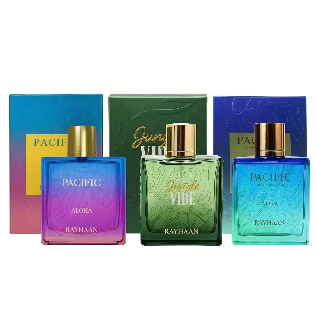Jungle Vibe Tropical Vibe Pacific Aura Aloha Fresh Wave Men Eau de Parfum Long Lasting Spray Fragrance For Him Scent