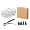 PLOVG Stackable Air Fryer Racks Set Stainless Steel Grilling Oven Steamer Cooker Home Kitchen Gadgets Round Square Rectangle