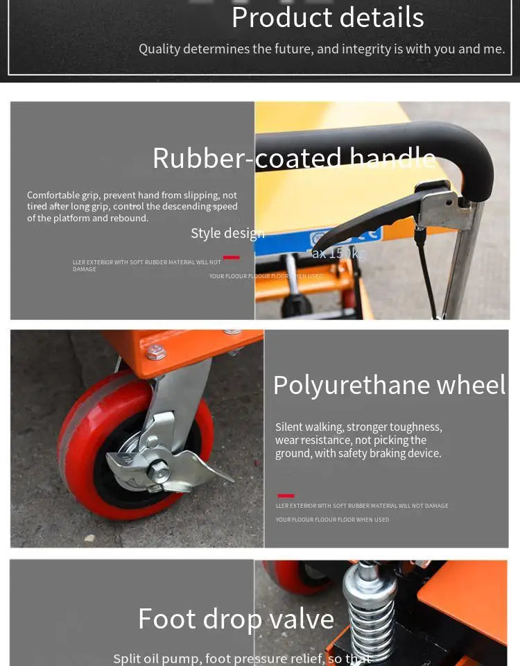 Manual hydraulic mobile lifting platform car scissors elevator mold logistics platform forklift