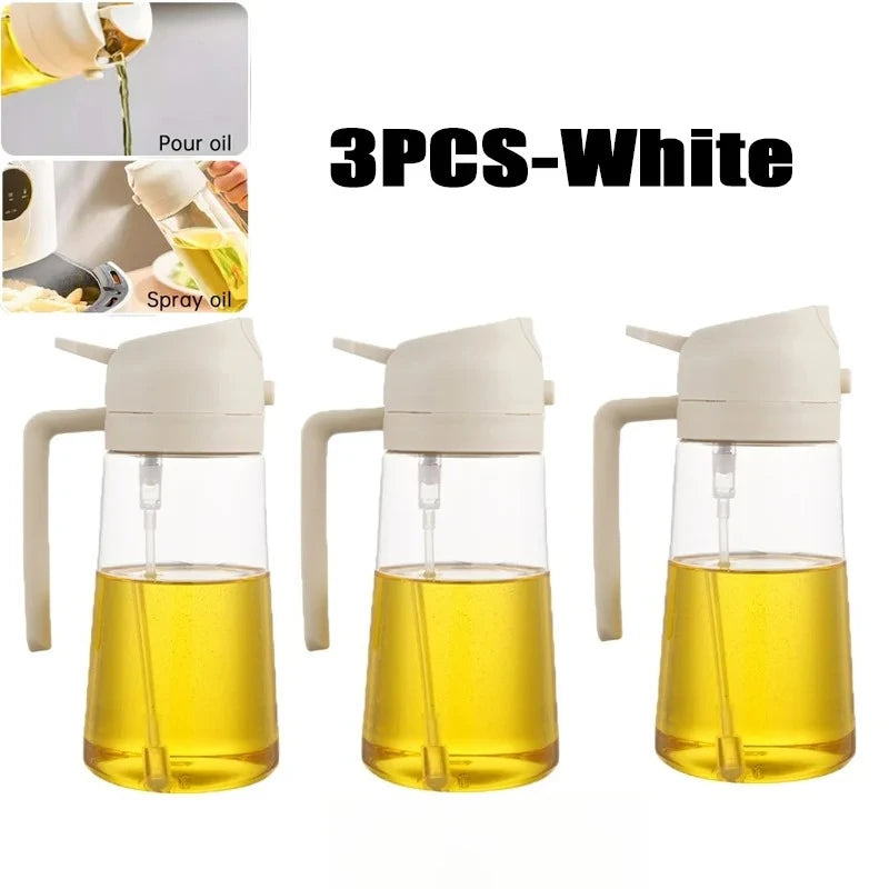200/300/500ml Oil Spray Bottle BBQ Cooking Olive Oil Sprayer Plastic Baking Oil Spray Empty Bottle Vinegar Bottle Or  Oil brush