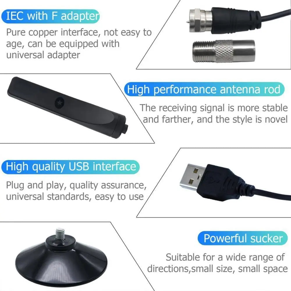Professional 1080P Digital TV Antenna High-Definition Multiple Channels HDTV TV Antenna Universal Antenna Receiver Television