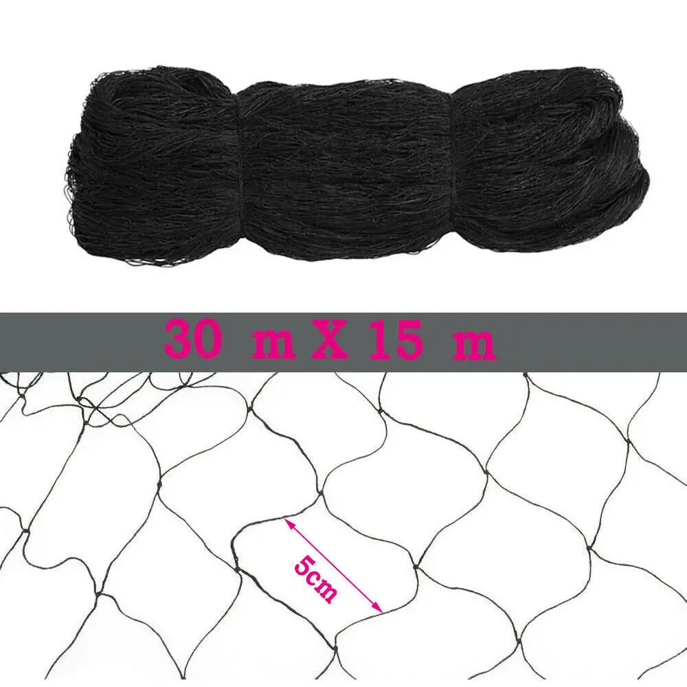30 x 15m Bird Netting Heavy Duty Nylon Mesh Garden Netting Protect Fruit Trees, Plants and Vegetables, Bird Netting