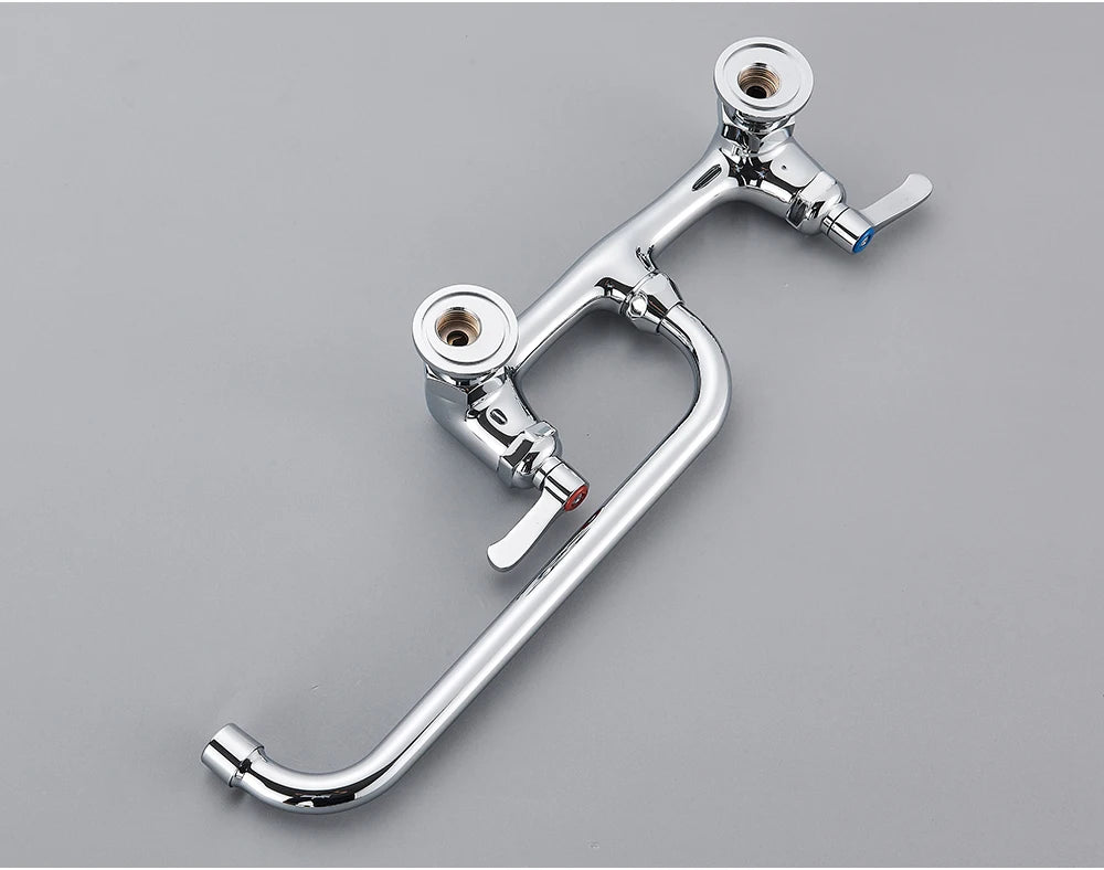 Antique Brass Basin Faucet Wall Mounted Bathroom Mixer Tap Hot Cold Sink Faucet 360 Rotation Spout Chrome Kitchen Mixer Taps