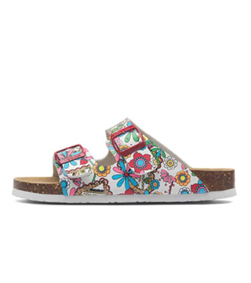 Hot Sales 2019 Summer Beach Cork Slippers Sandals Casual Double Buckle Clogs Sandalias Women men Slip on Flip Flops Flats Shoes