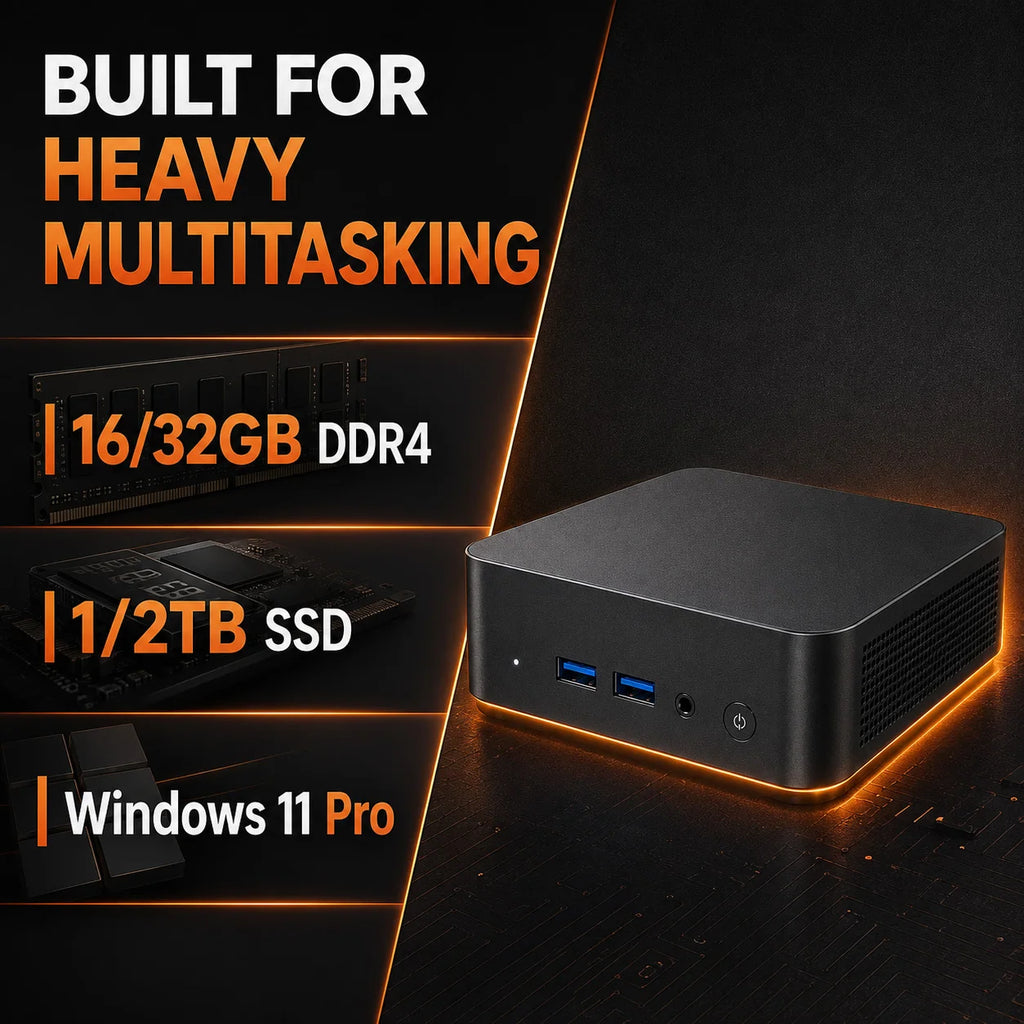 MINI PC Computer with Windows 11 Intel Core I9 10980HK 16GB/32GB RAM 1TB SSD WIFI 6 BT5.2 4K HD for Gaming Office Study