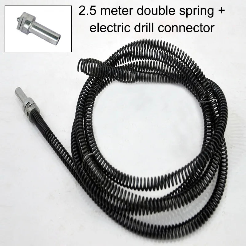 5M Pipe Dredging Tool Spring Pipe Sewer Pipe Unblocker Bathroom Kitchen Drain Cleaner Sinks Basin Pipeline Clogged Remover Tools