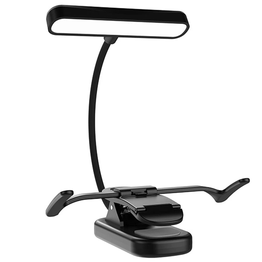 3 Color 14 LED Music Stand Light Adjustable Clip-on Piano Light USB Rechargeable Mini Desk Lamp Portable Reading Light Book Lamp