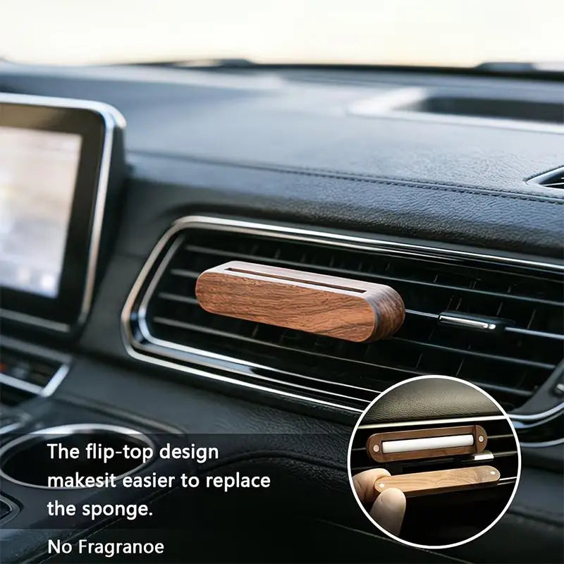NEW Wood Car Air Vent Diffuser Refillable, Car Fragrance Clip Diffuser, Car Aromatherapy Diffuser Long-Lasting Home Fragrance