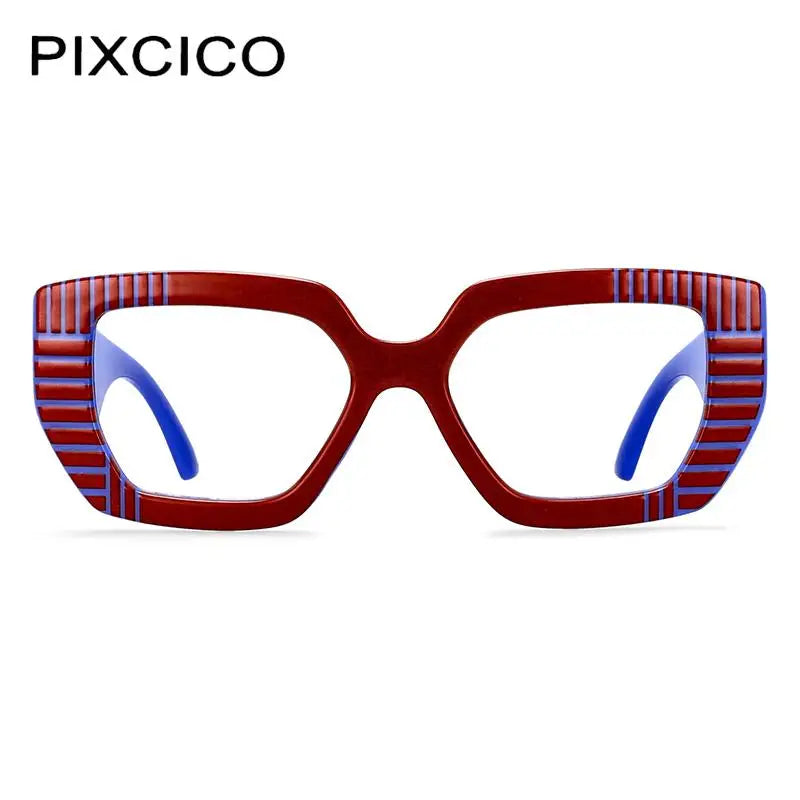 R57095 Women Fashion Colorful Stripe Reading Glasses Dioptric +0.50~+3.50 Lady Trend Square Large Frames Presbyopic Eyeglass