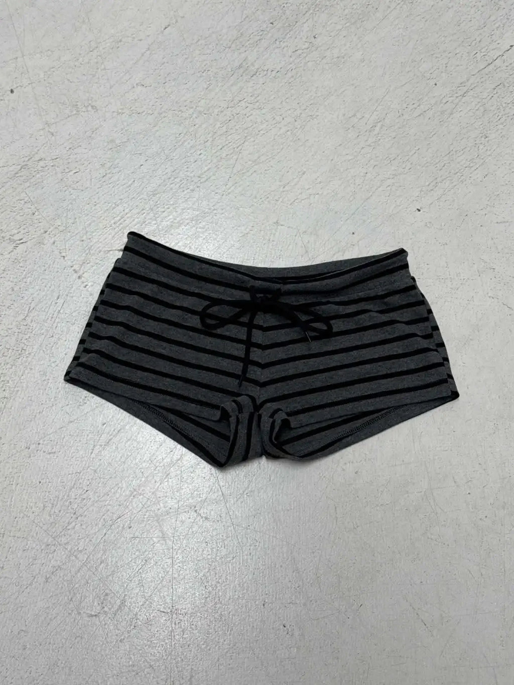 Women Summer 2 Piece Outfits Fall Stylish Long Sleeve Off Shoulder Striped Crop Tops and Elastic Waist Shorts Set Y2k Clothes