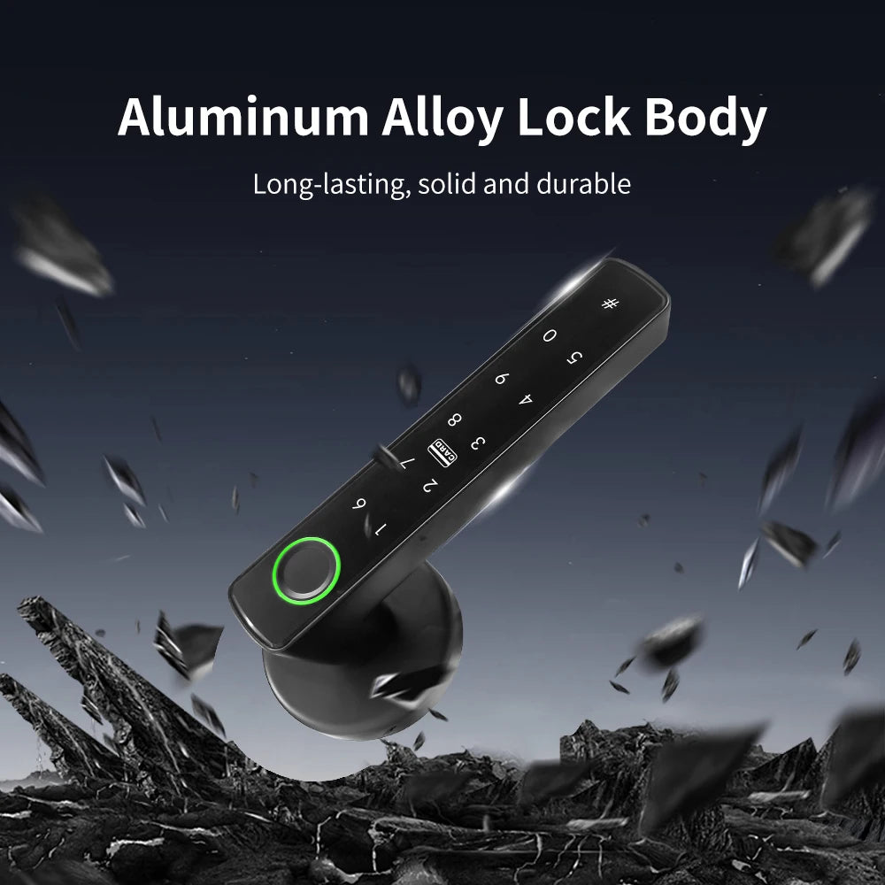 Tuya Smart Door Lock Bluetooth Fingerprint Recognition Electronic Lock Smart Life Home Automation System Supports Hotel Office