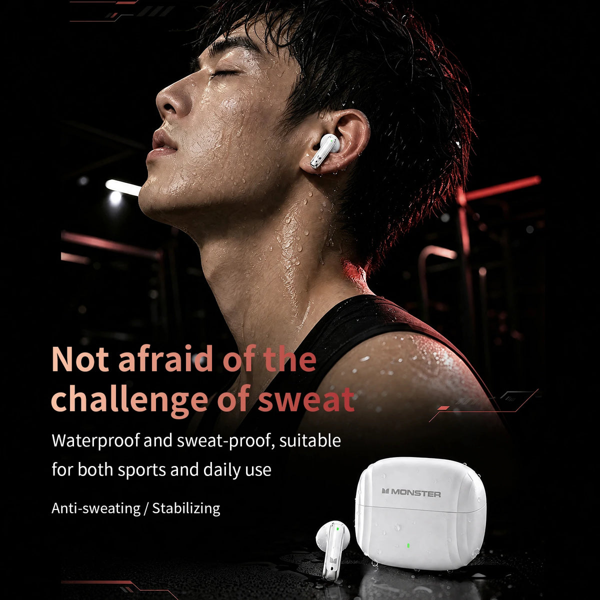 Monster Pure Aura HT10 TWS Wireless Bluetooth 6.0 Earphones Intelligent APP Custom EQ HD Noise Reduction Call Sports
