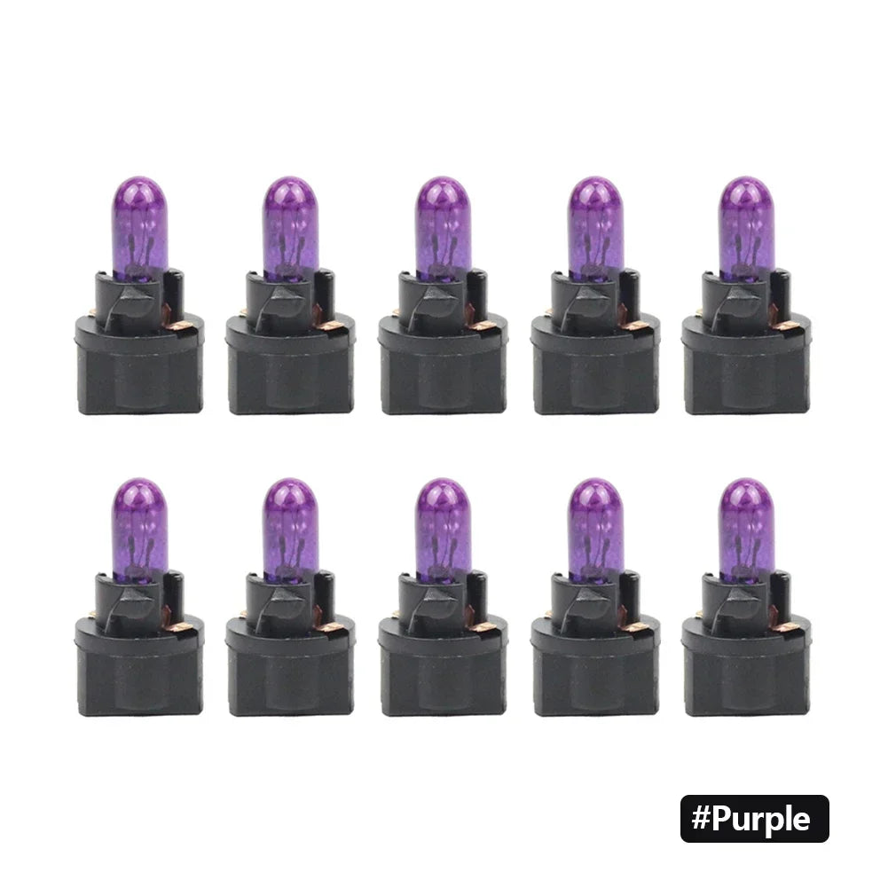 10Pcs T5 SMD LED Car Light Automobiles Light-emitting Diode Instrument Gauge Dashboard Light Bulbs Auto Interior Indicator Lamp