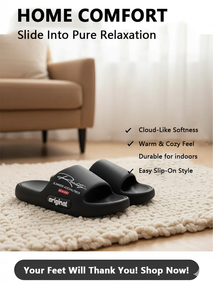 EVA Men's Home Slippers Summer Soft Lightweight Innovative Design Shoes for Indoor Outdoor Leisure Activities