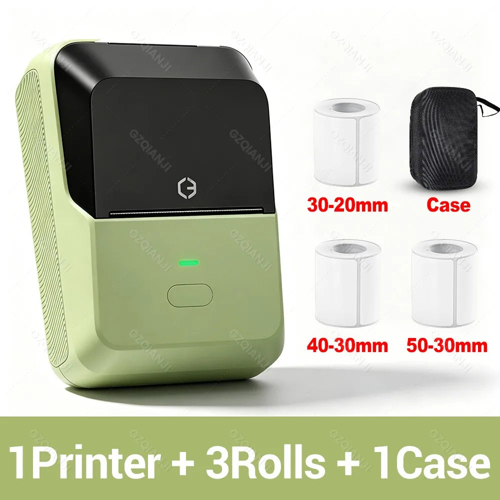 P2 Mini Thermal Label Printer Self-adhesive Food Stickers Bluetooth Maker Pocket Name Price Barcode Business Labeling Machine