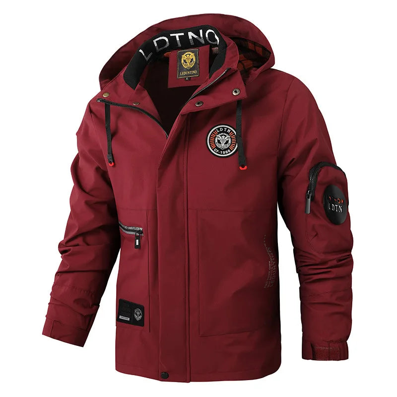 Men's Casual Jacket Parka Autumn/Winter Hooded Jacket Men's Coat Solid Color Outdoor Chic