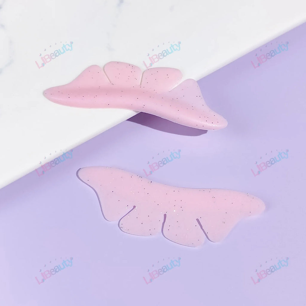Libeauty 1 Pair Silicone Glitter Butterfly Lash Lift Shield Eyelash Perm Pads Lash Lifting 3D Eyelash Curler Accessories Tool