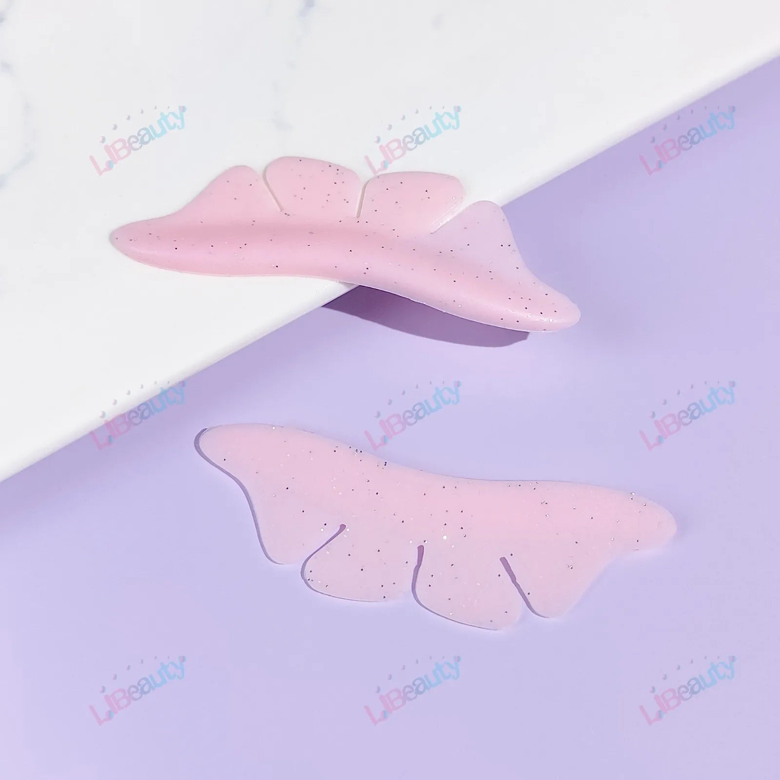 Libeauty 1 Pair Silicone Glitter Butterfly Lash Lift Shield Eyelash Perm Pads Lash Lifting 3D Eyelash Curler Accessories Tool