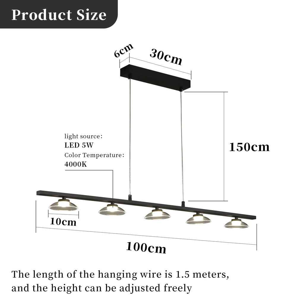 Modern Led Lighting Living Room Long Strip Chandeliers Dining Table Ceiling Lighs Meeting Room Café Bar Lamps Indoor Lamp