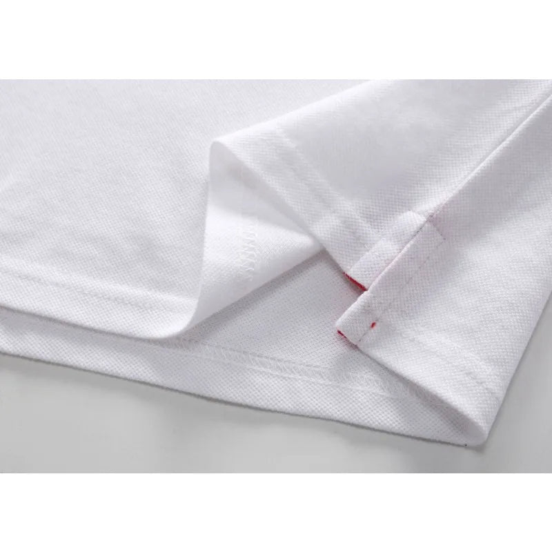 Plus Size 7XL 100% Cotton Summer Men's Polo Shirts Luxury Short Sleeve Contrast Color Letter Embroidery Simple Casual Male Tees