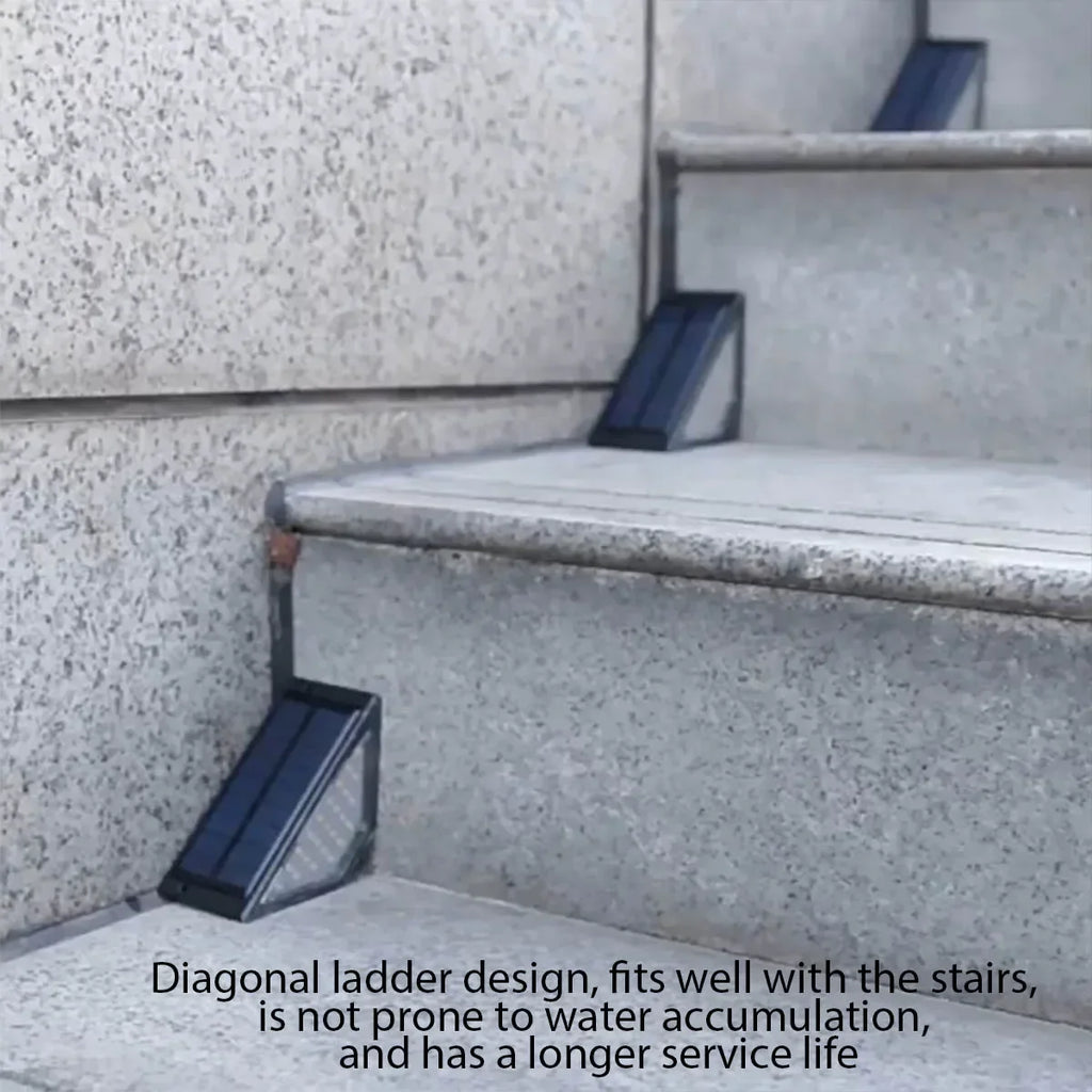 Outdoor Solar Step Lights, Warm White Light,IP66 Waterproof, Auto On, for Patio, Yard, Driveway, Porch Decoration