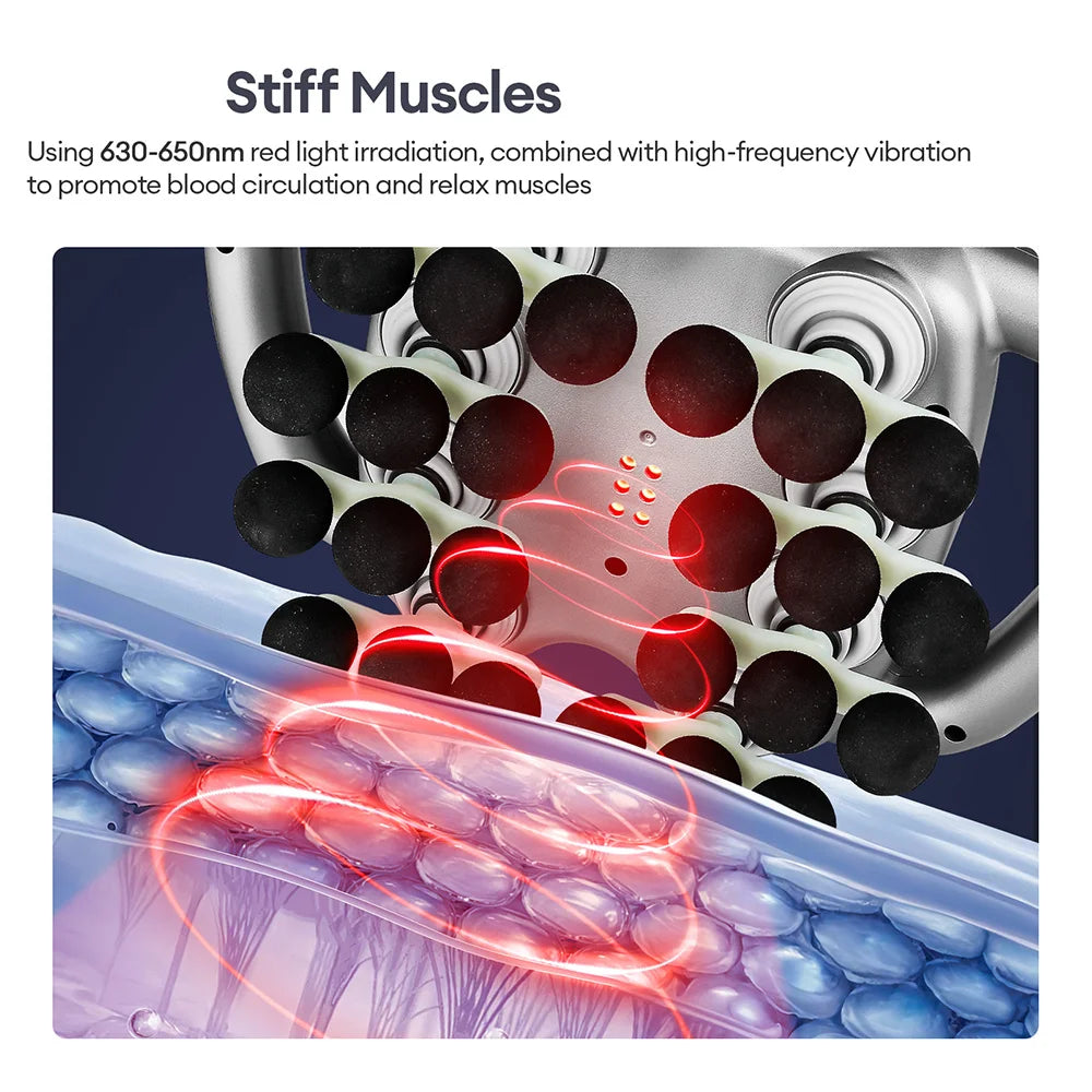 24-Head Fascia Gun 99 Levels Strength High-Frequency Vibration Body Massage Gun Back and Waist Massager Neck Shoulder masajeador