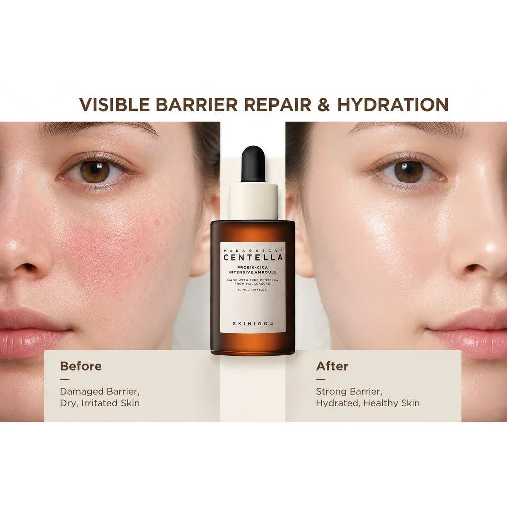 Skin1004 Madagascar Centella Probio-Cica Ampoule Serum,Facial Anti-aging,Nourishing and Soothing Essence 95ml Korean Skincare