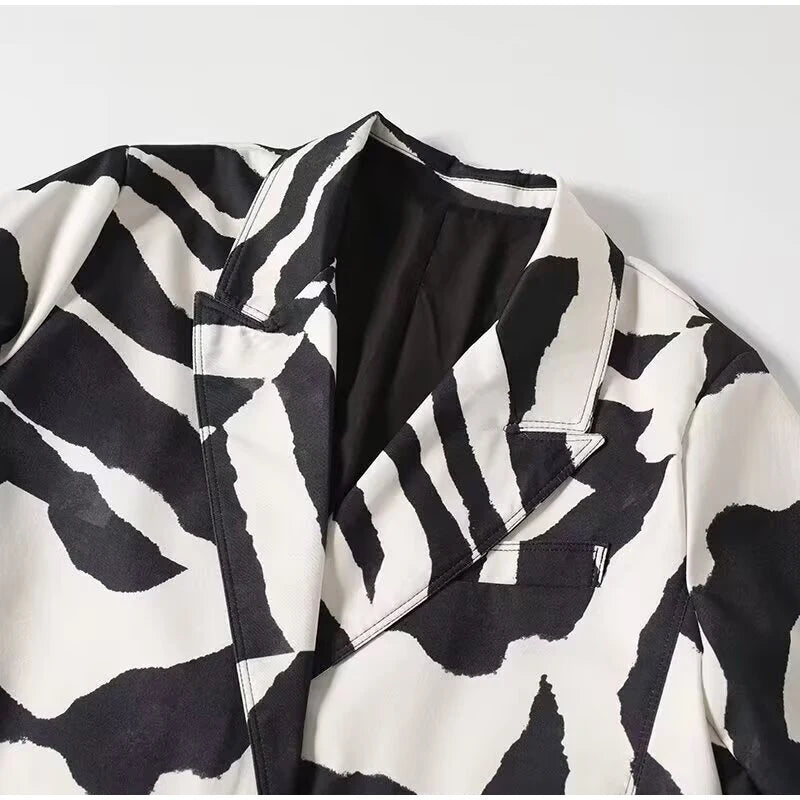 Women Red Fashion Blazer Jacket Lapel Collar Single Button Long Sleeve Loose Casual Coats Oversized Autumn Winter Street Outwear