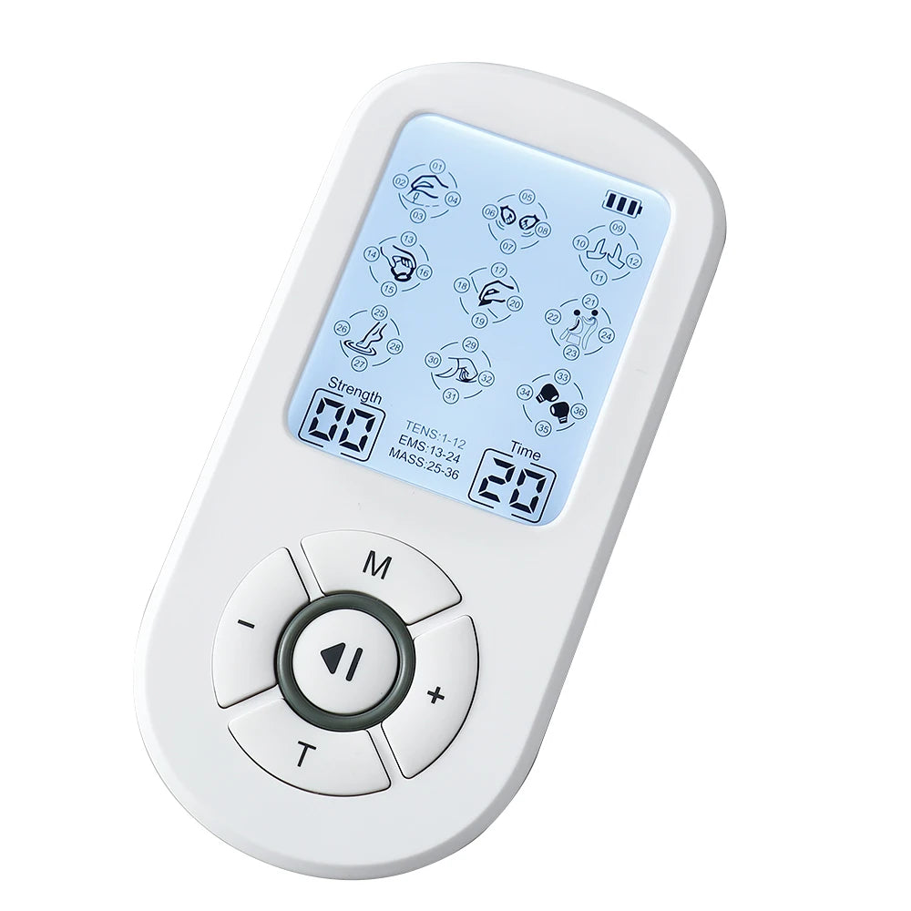 Professional 36 Modes TENS Pulse Rechargeable Machine EMS Muscle Stimulator Back Waist Body Massage Relax Electrostimulator Use