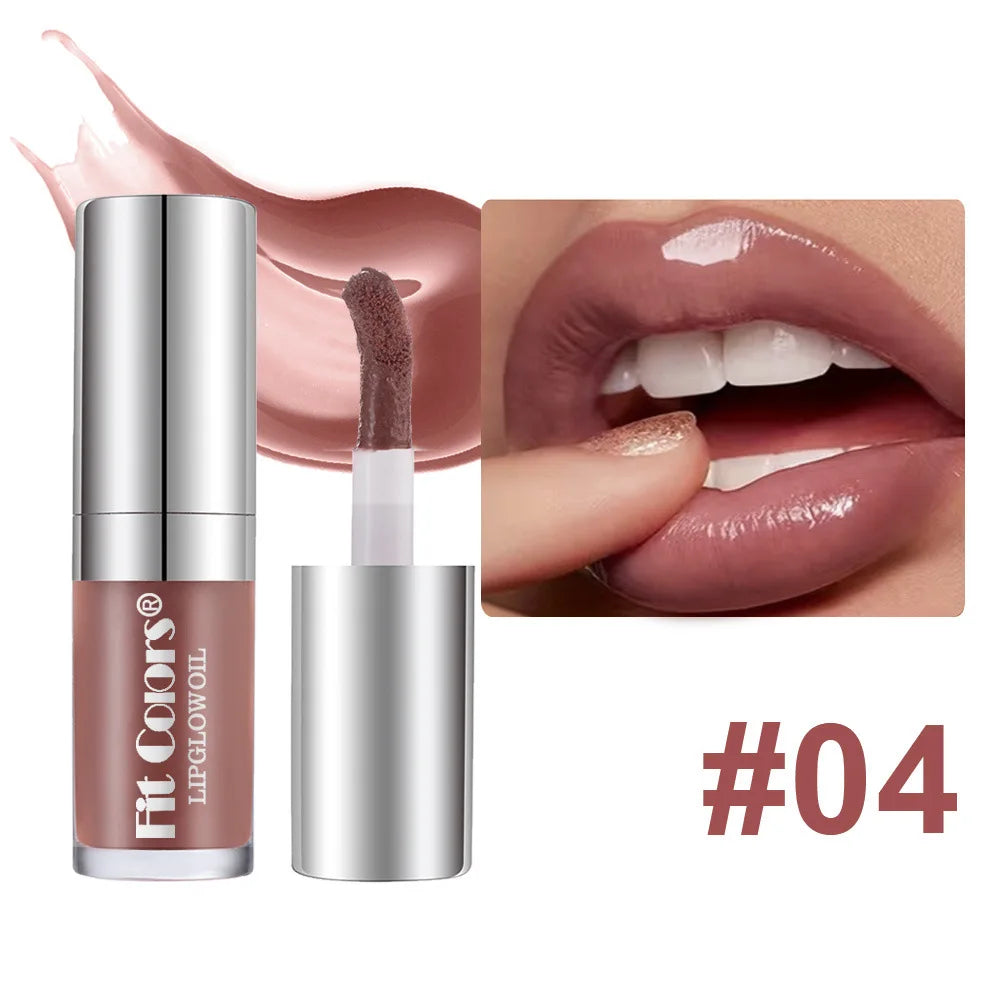 Moisturizing Mirror Effect Lip Gloss Lip Glaze 6 Colors Refreshing Non-Greasy Glossy Long-Lasting Liquid Lipstick Makeup