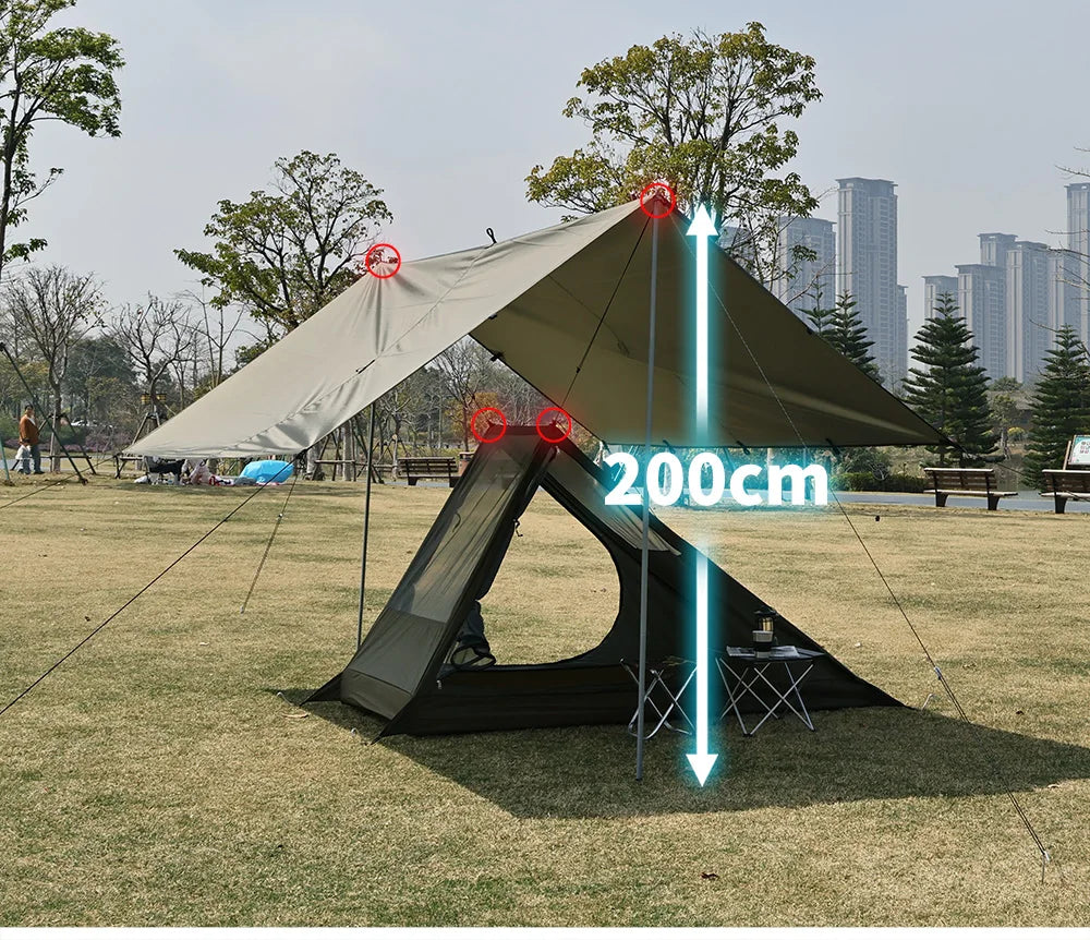 Airy 1 Mesh Tent Trekking Pole Tent Lightweight Solo Tent Camping Tarp Tent Hiking backpacking Single One Person Tent Shelter