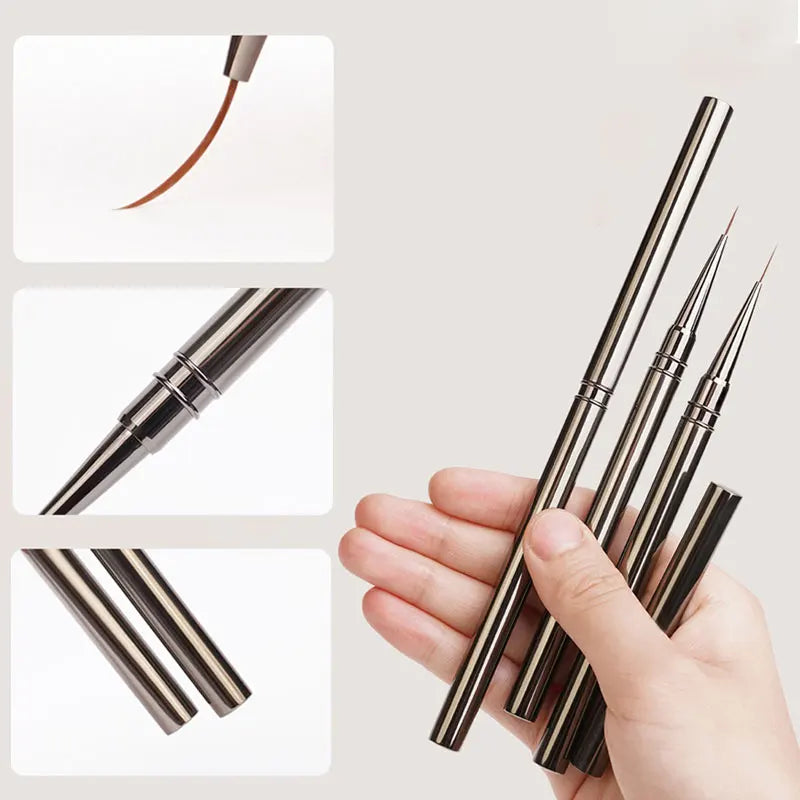 Nails Art Liner Brushes UV Gel Brush 6/9/12/15/18mm Nail Design Pen Elongated Lines Striping Painting Professional Manicure Tool