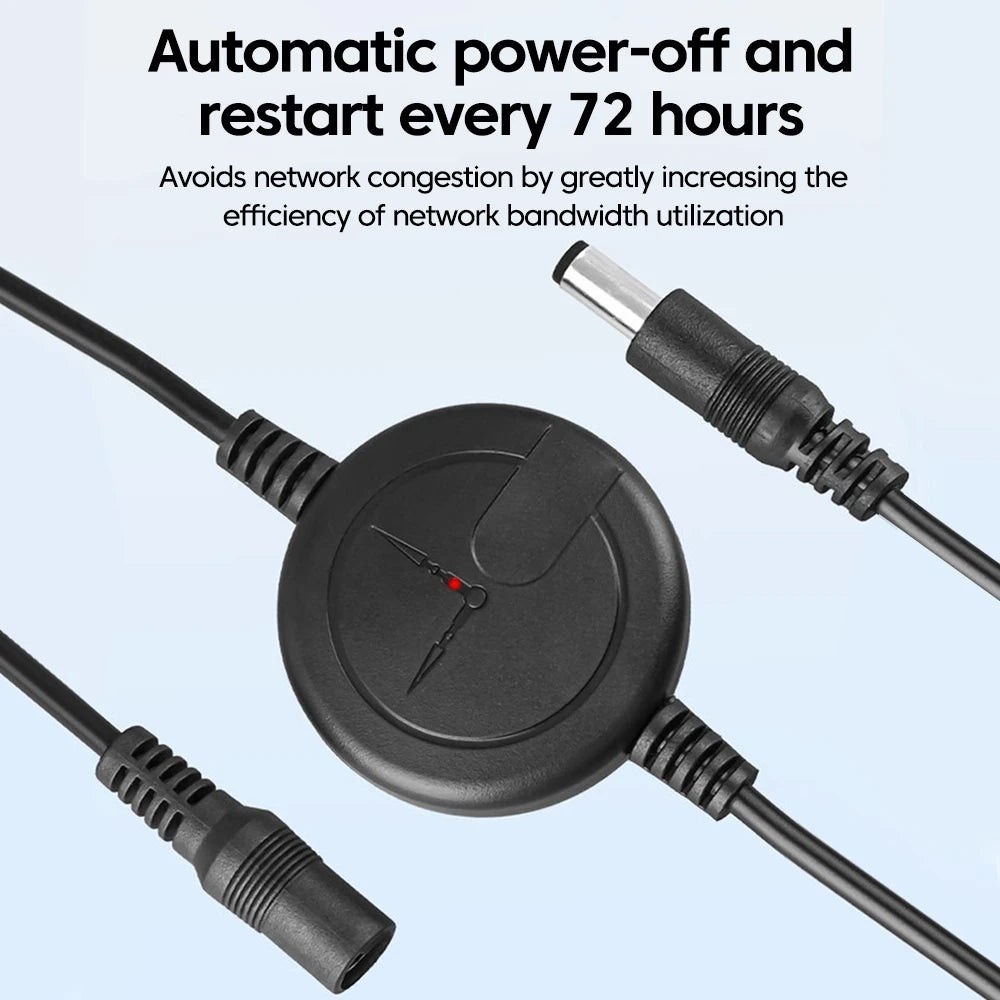 WiFi Router Reset Rebooter Automatic Restart Cable 72 Hours For WiFi Bridge/Cat/Router/Repeater Rebooter Off Reset Control Line