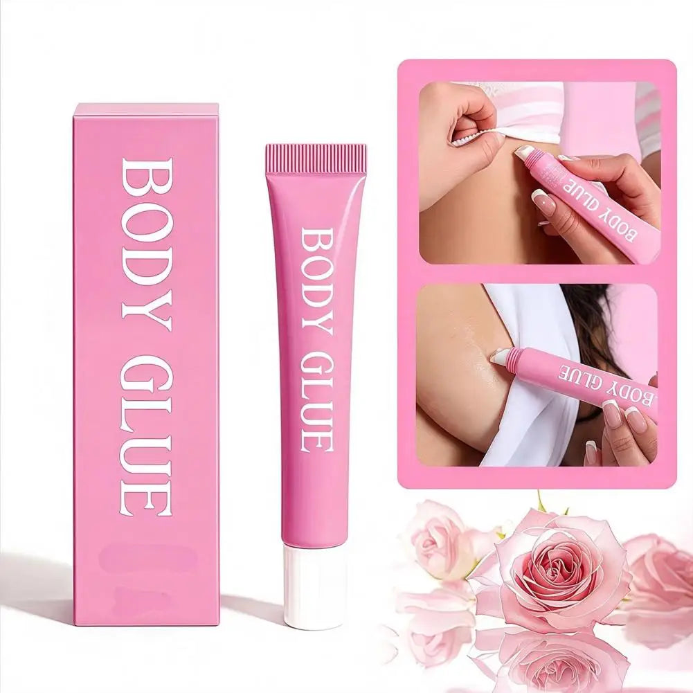 20ML Body Adhesive GlueSweat Proof Water Wash Skin Adhesive Tape Alternative Fabric Safe Liquid Glue for Strapless Dress Bras